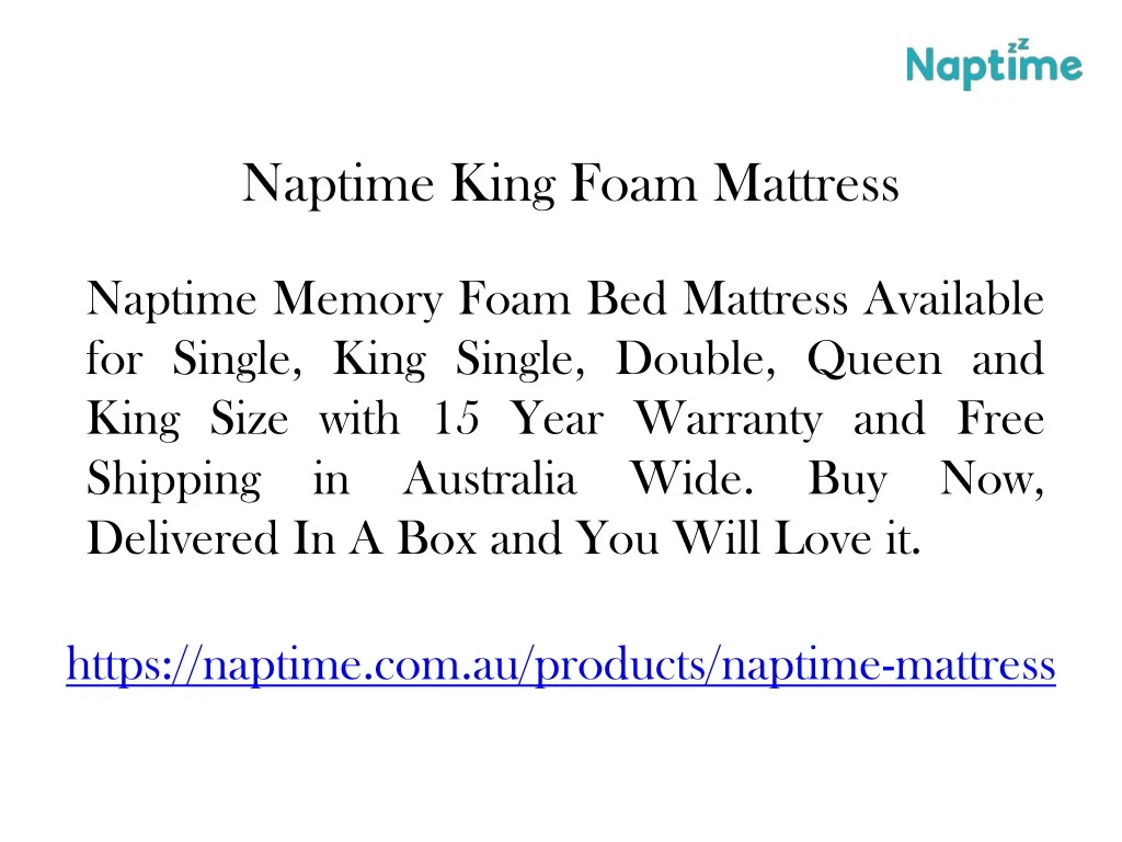 naptime king foam mattress n.