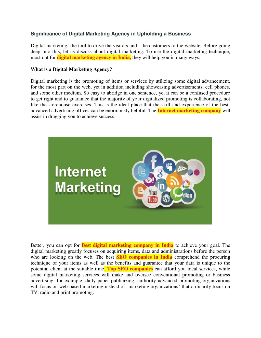 significance of digital marketing agency n.