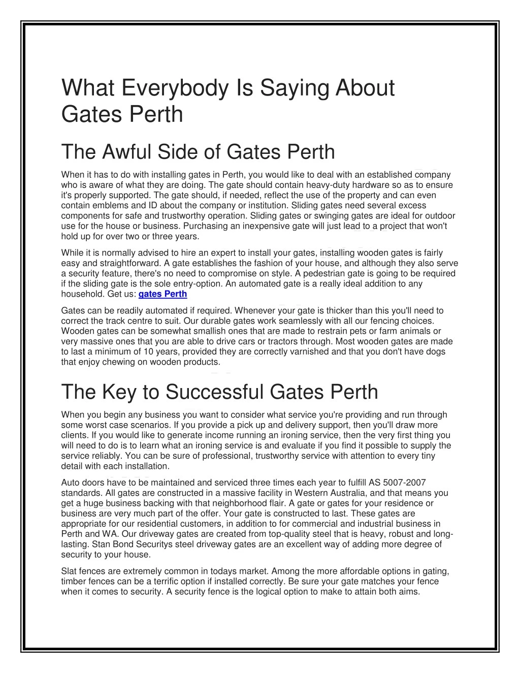 what everybody is saying about gates perth n.