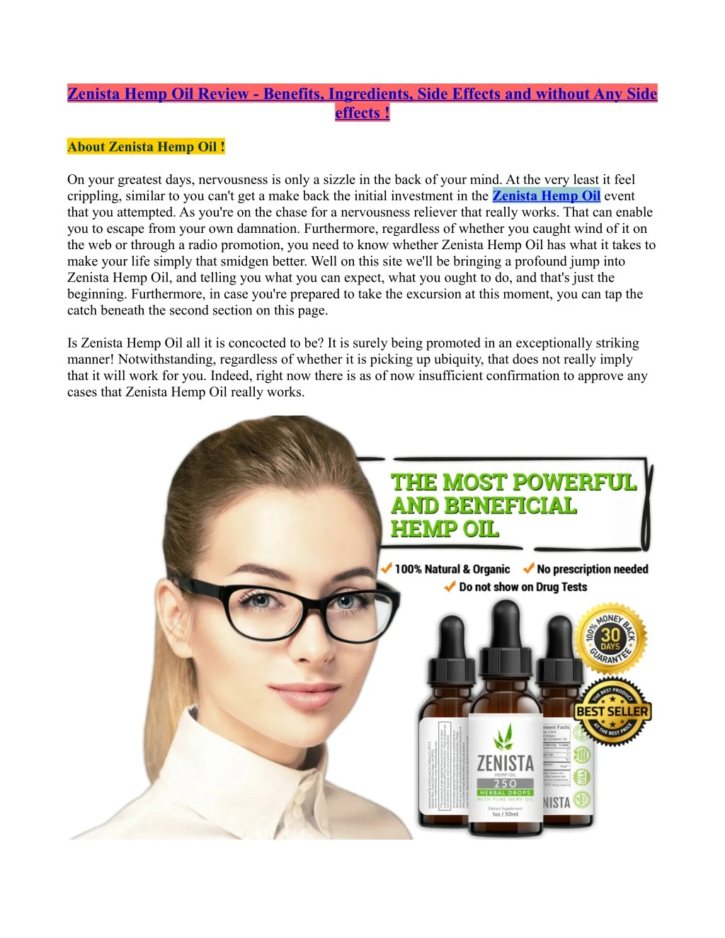 zenista hemp oil review benefits ingredients side n.