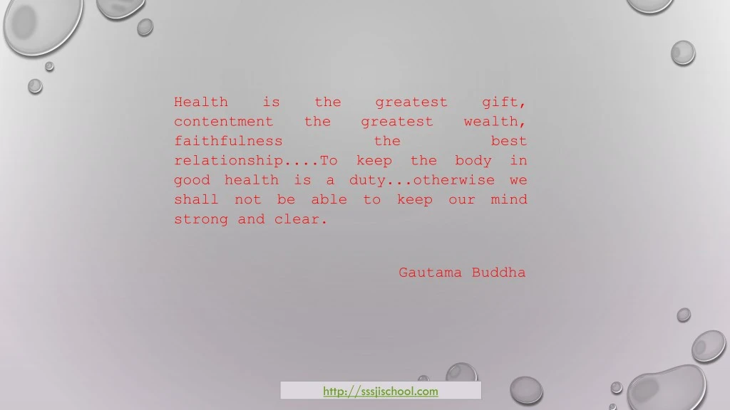 importance of health is wealth