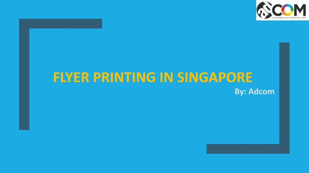 flyer printing in singapore n.