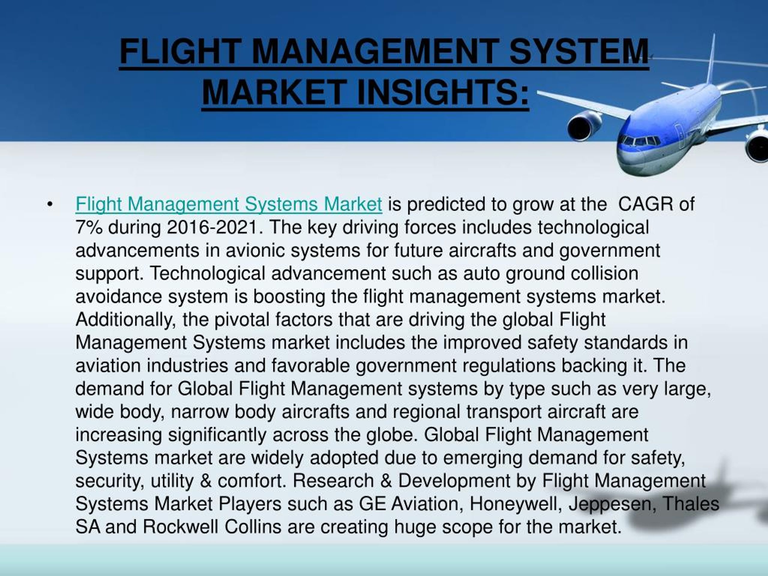 flight control system market demand