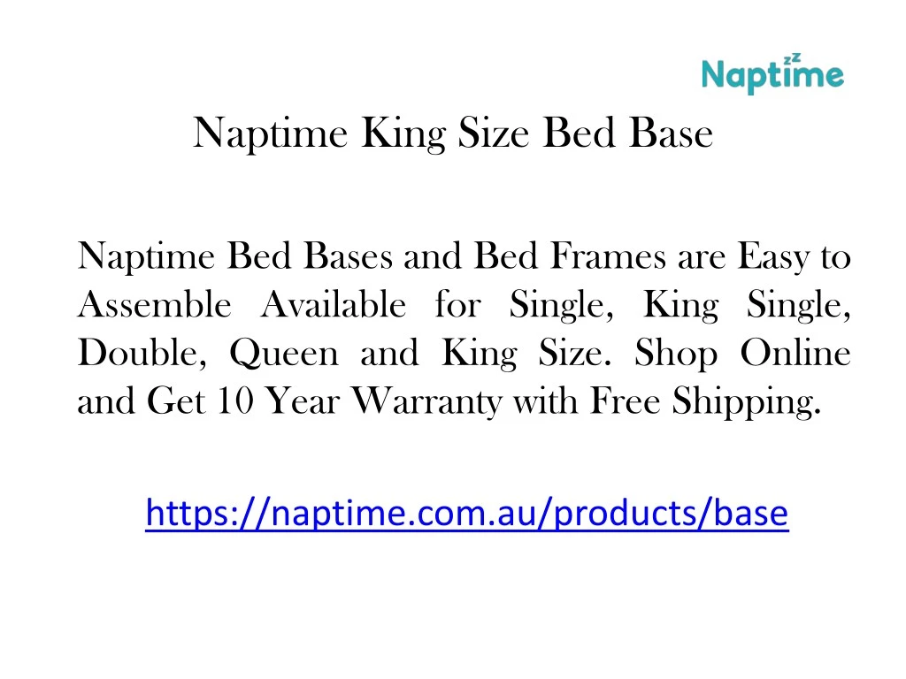 naptime king size bed base n.