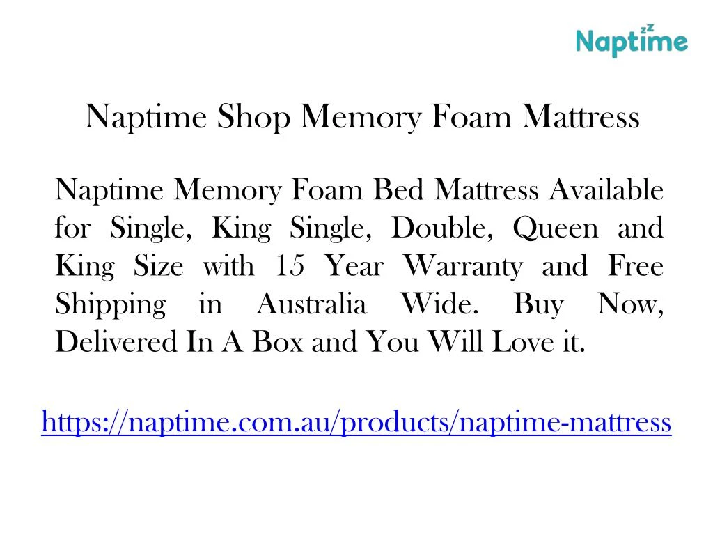 naptime shop memory foam mattress n.