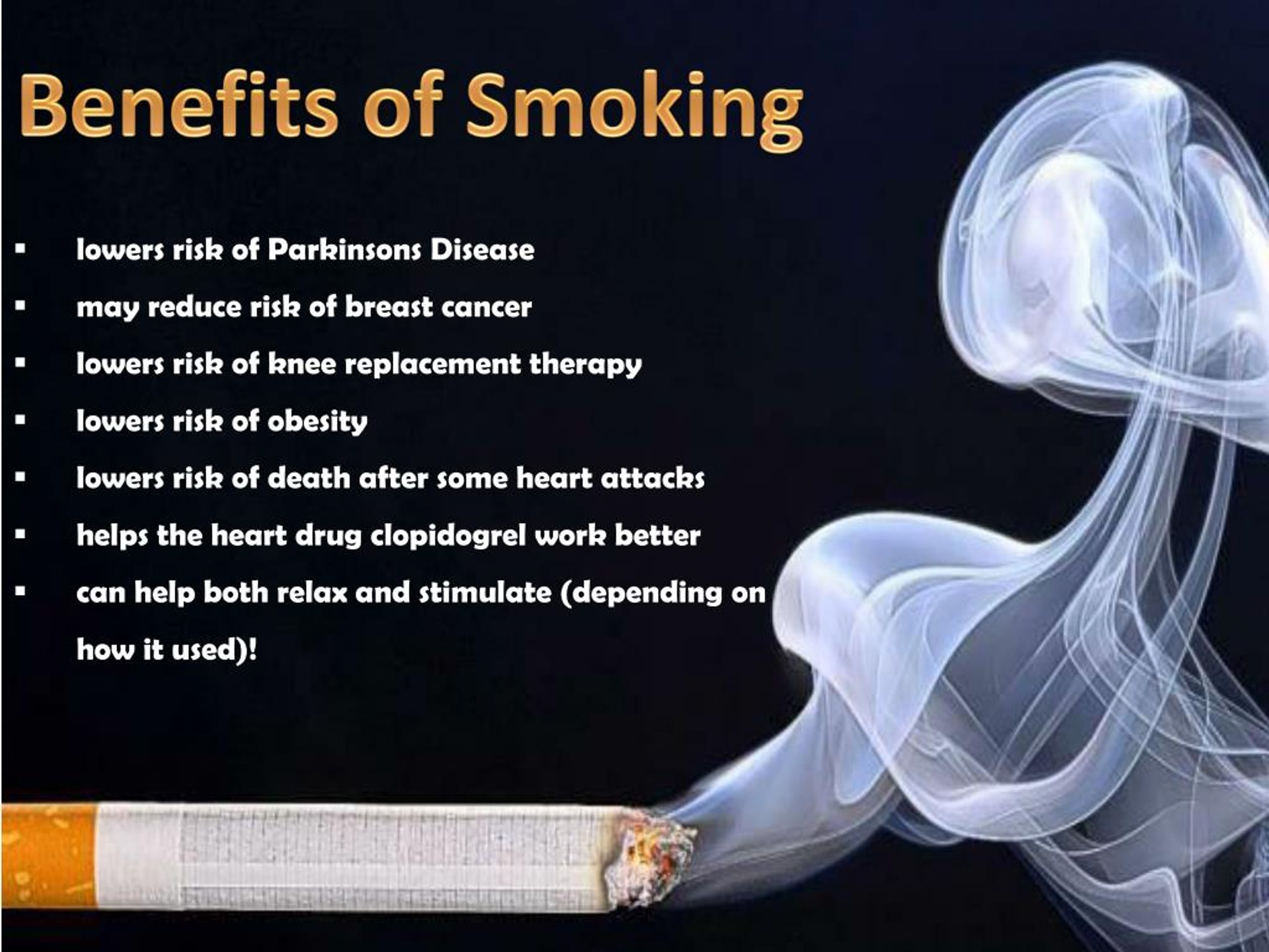 5 minutes presentation about smoking