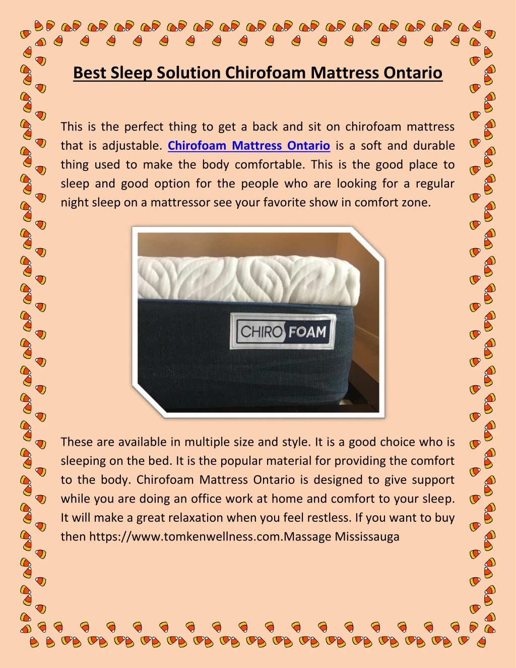 best sleep solution chirofoam mattress ontario n.