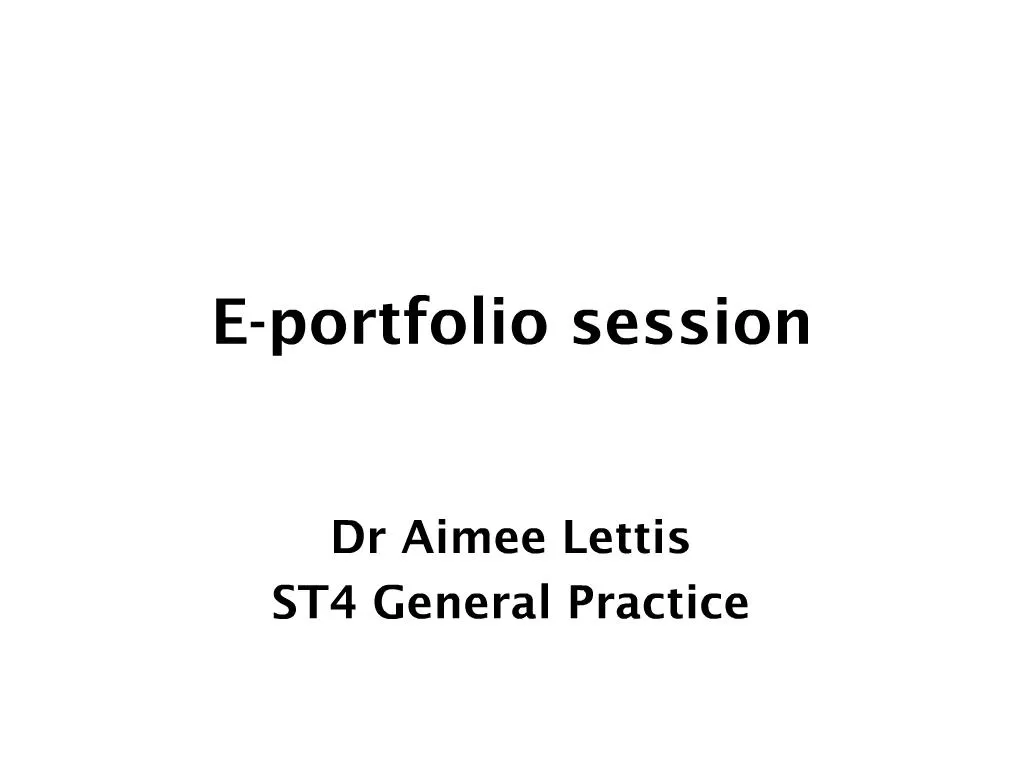 PPT - E-portfolio Session PowerPoint Presentation, Free Download - ID ...