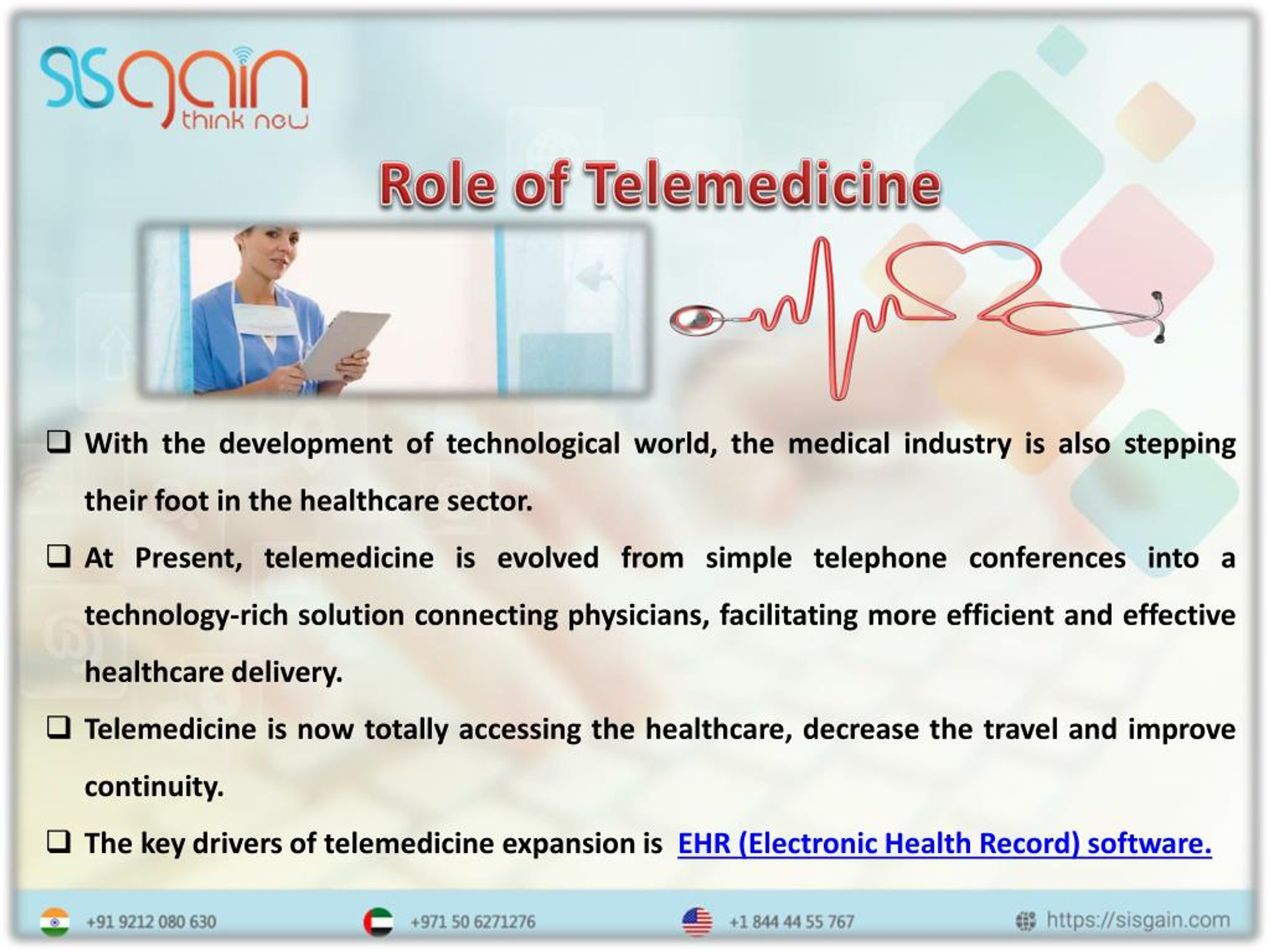 Ppt Telemedicine And Ehr Technology By Sisgain Powerpoint Presentation Id7846554 