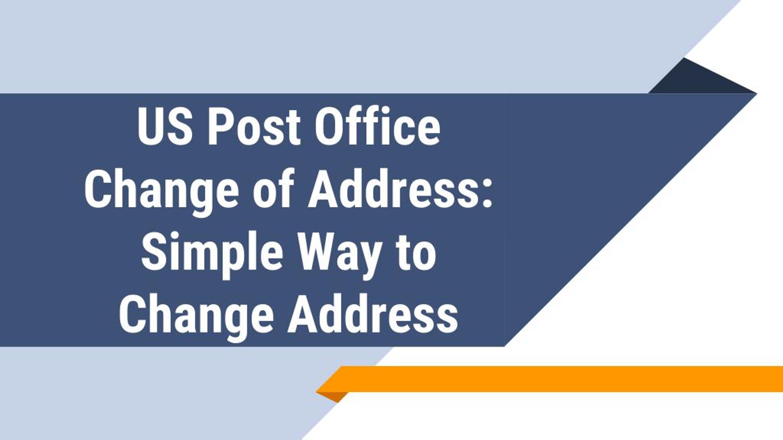 change address at post office