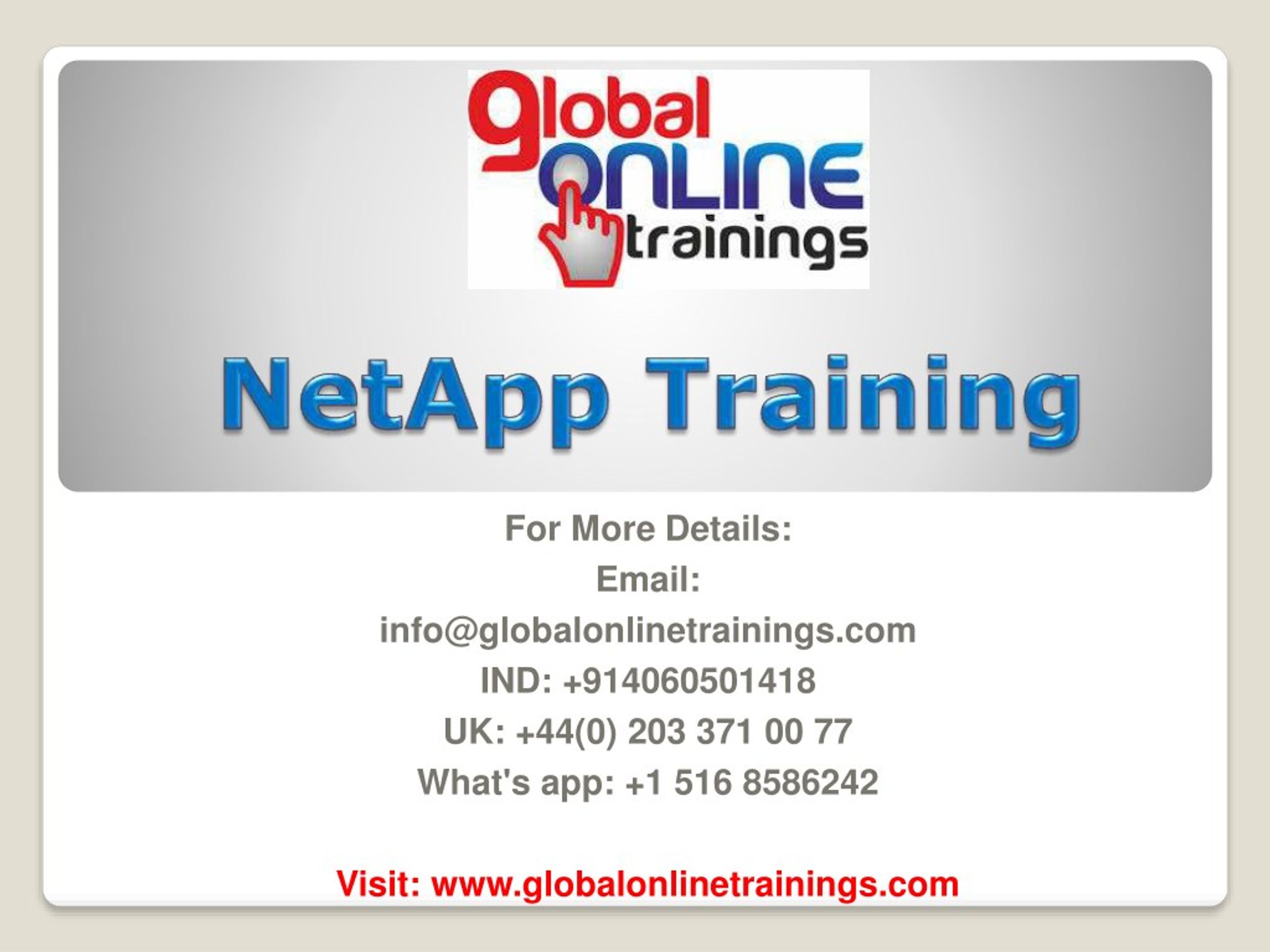 PPT - NetApp Training | NetApp ONTAP 9.x Online Training PowerPoint Sns-Brigh10