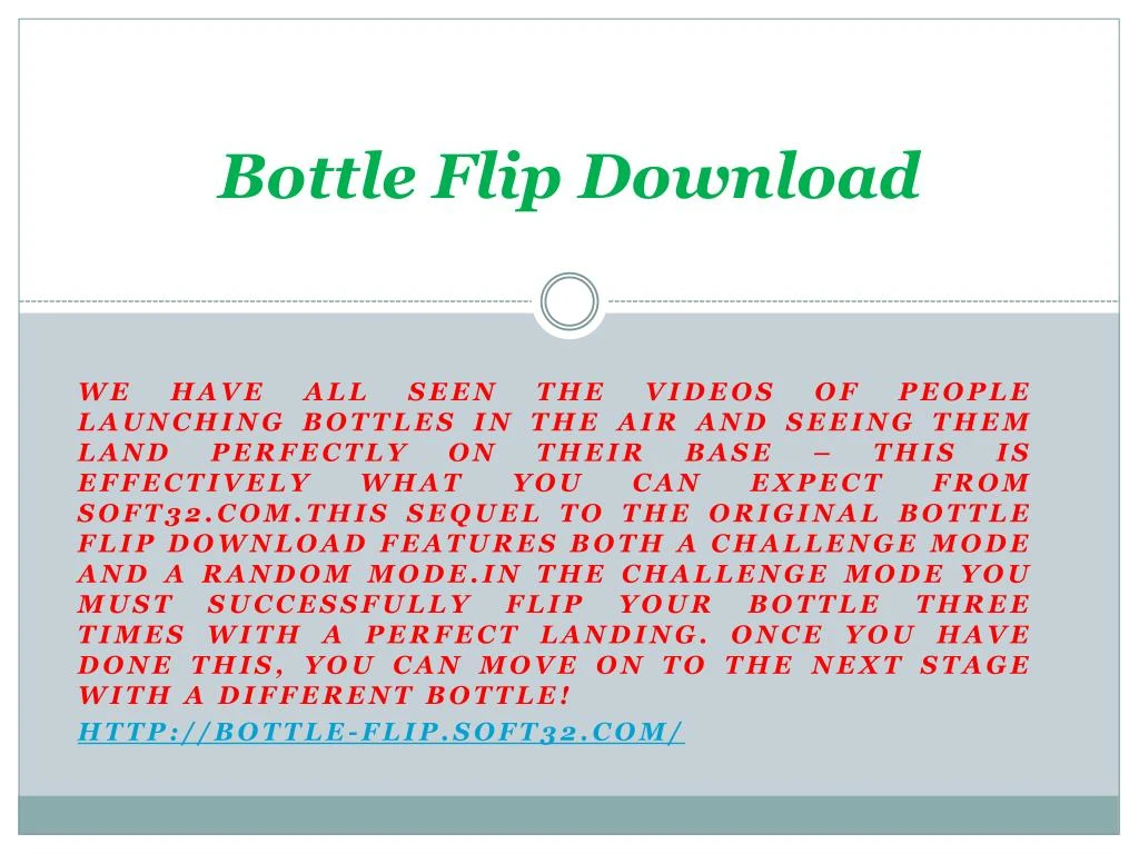 bottle flip download n.