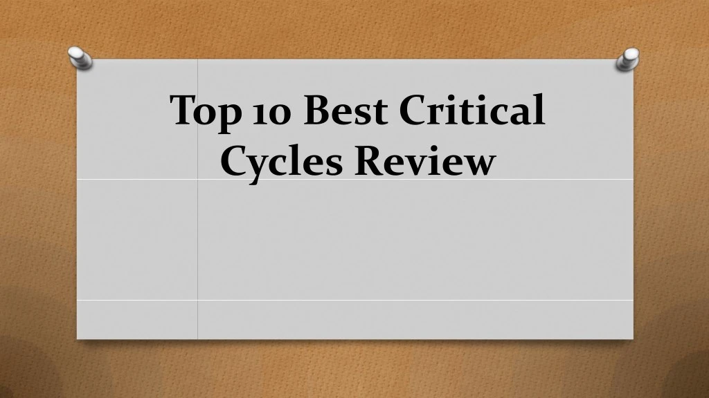 critical cycles cub