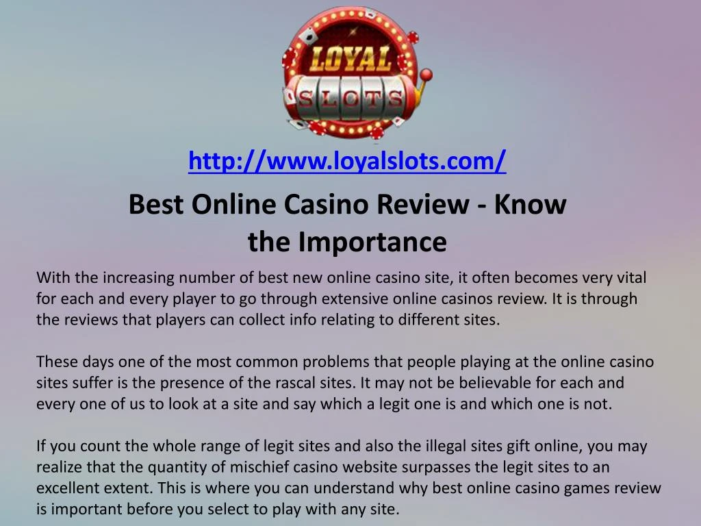 PPT - Best Online Casino Review - Know the Importance PowerPoint ...