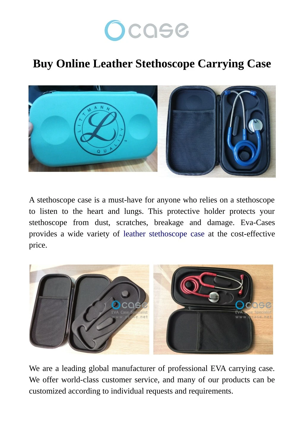 buy online leather stethoscope carrying case n.