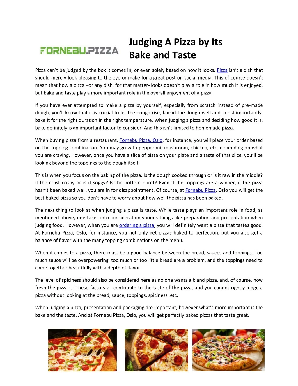 PPT - Judging A Pizza by Its Bake and Taste PowerPoint Presentation ...