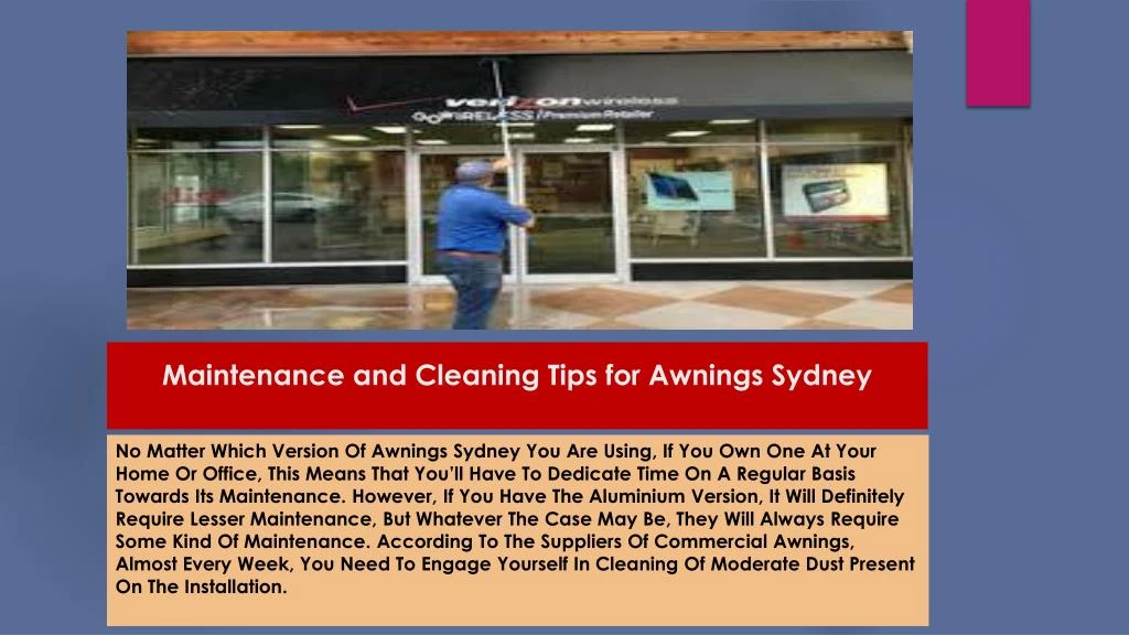maintenance and cleaning tips for awnings sydney n.