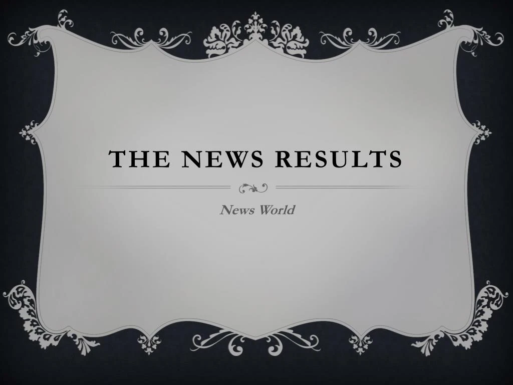 the news results n.