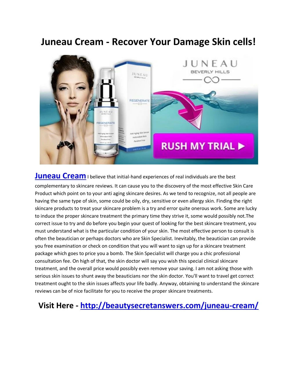 juneau cream recover your damage skin cells n.