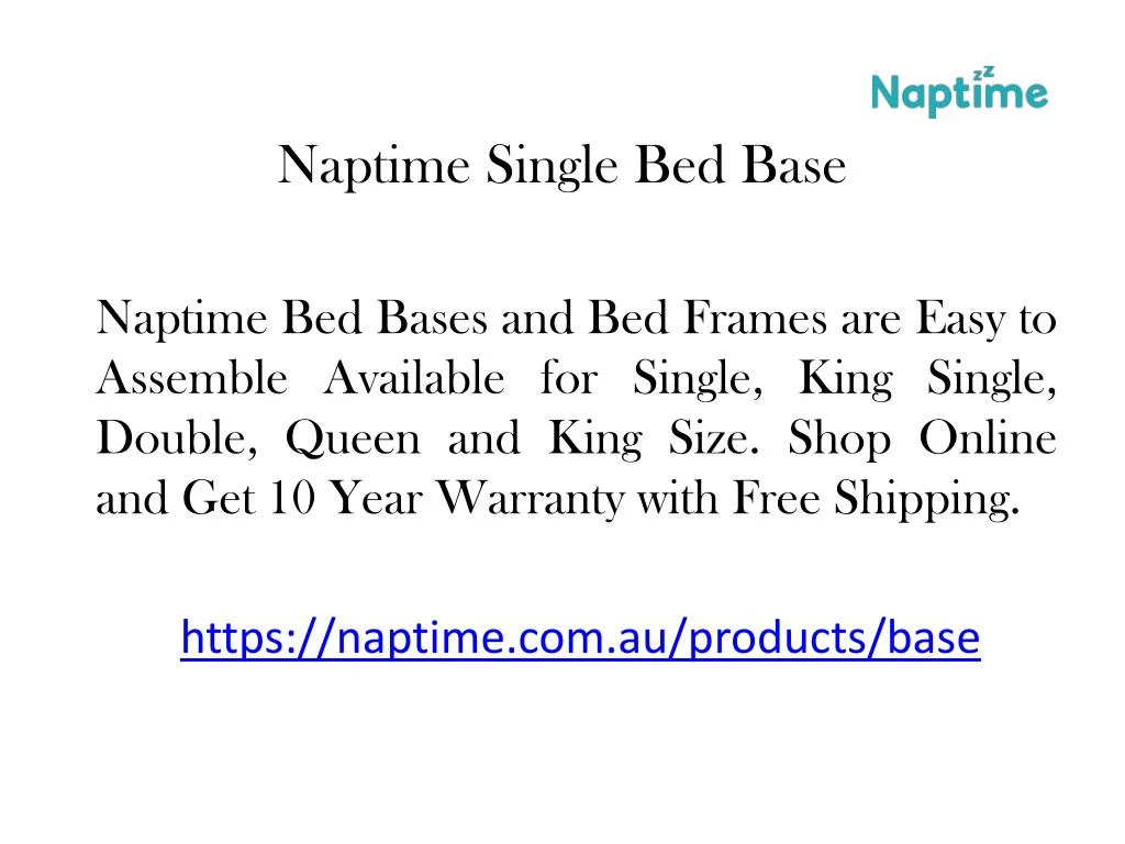 naptime single bed base n.