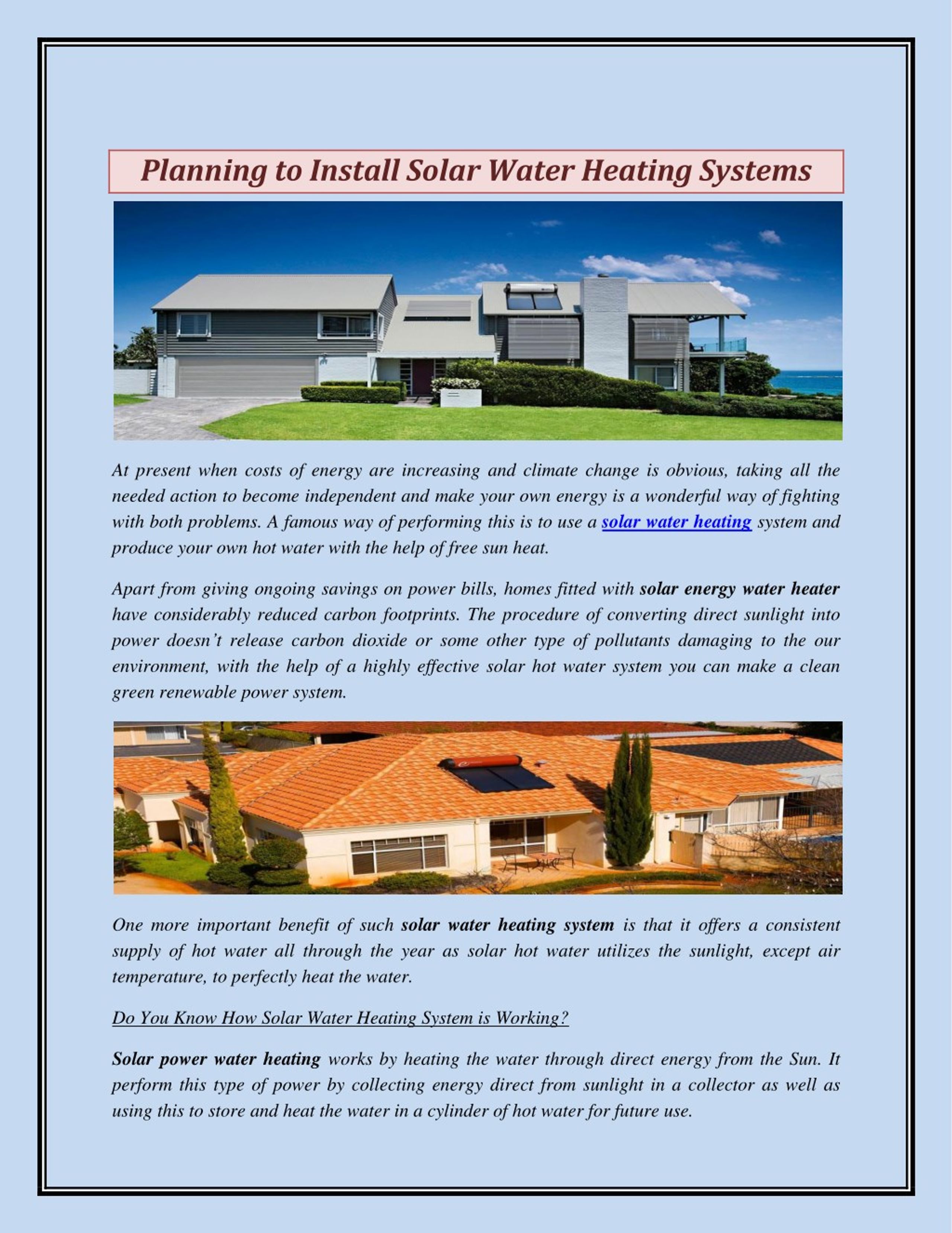 solar water heater business plan ppt
