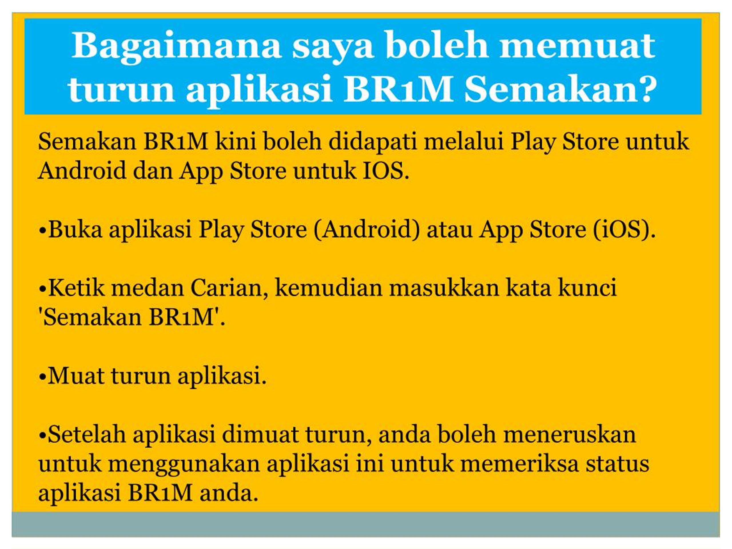 PPT - Gunakan Semakan BR1M untuk Semak Status Aplikasi 