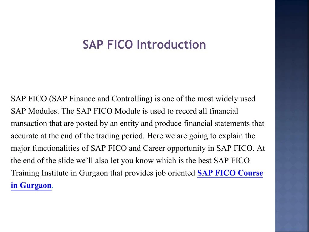 PPT - SAP FICO Training In Gurgaon PowerPoint Presentation, Free ...