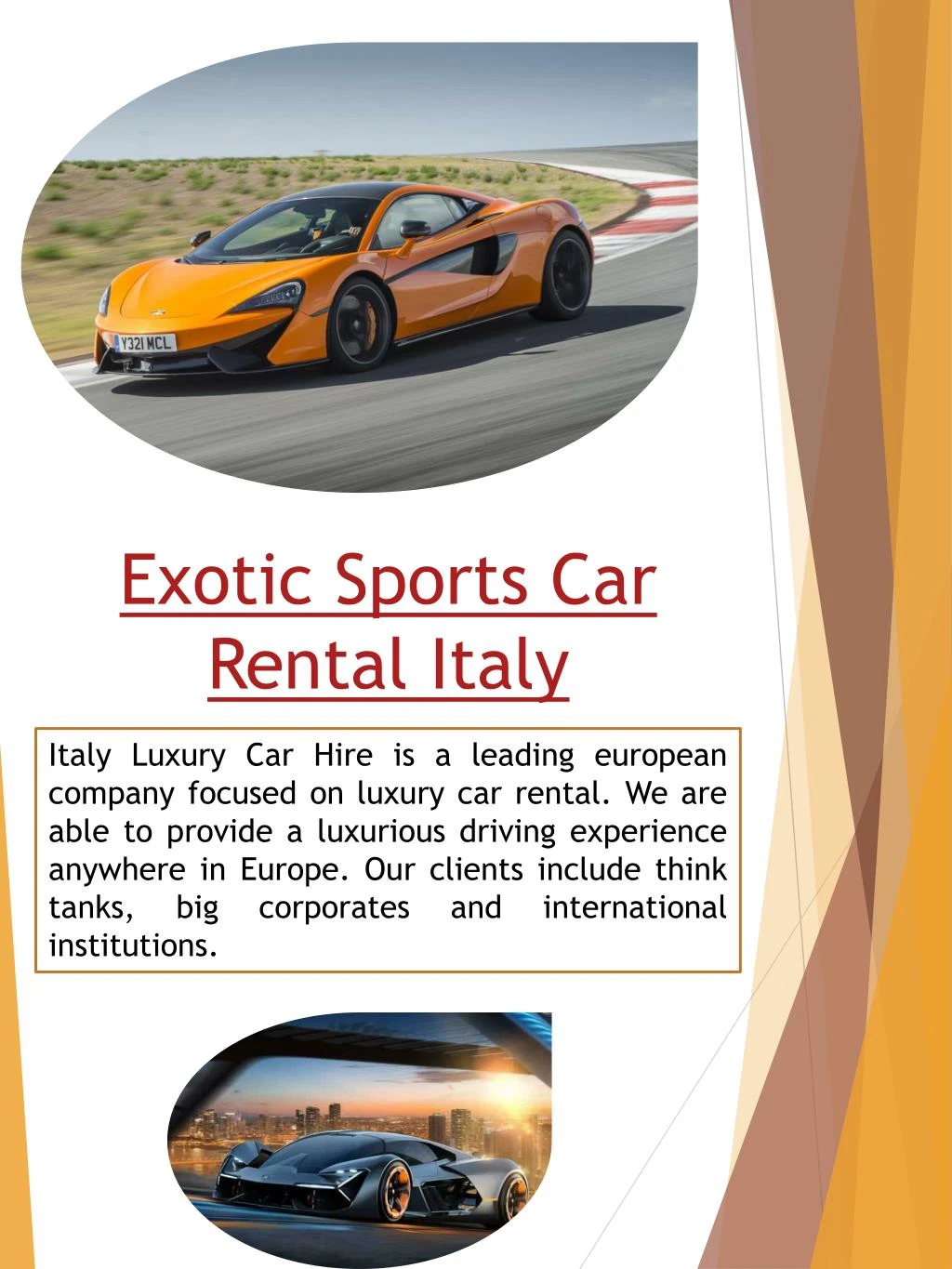 exotic sports car rental italy n.