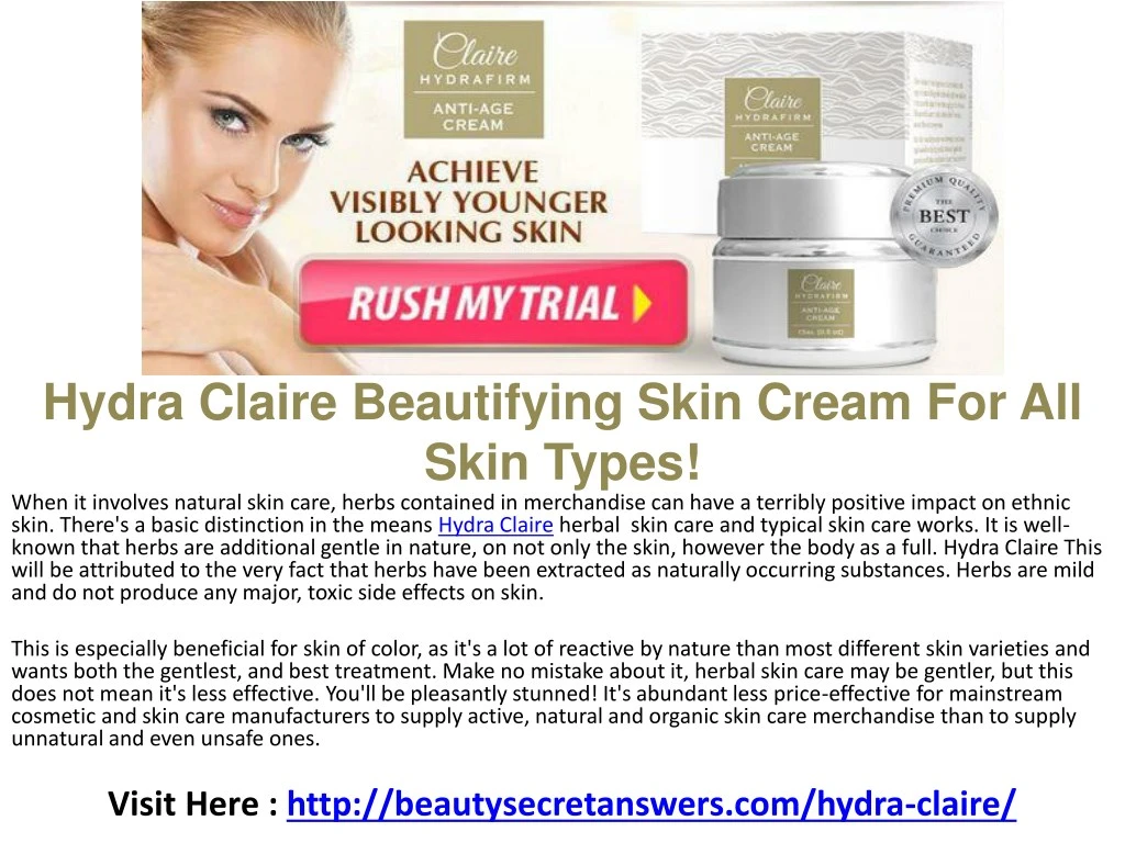 hydra claire beautifying skin cream for all skin n.