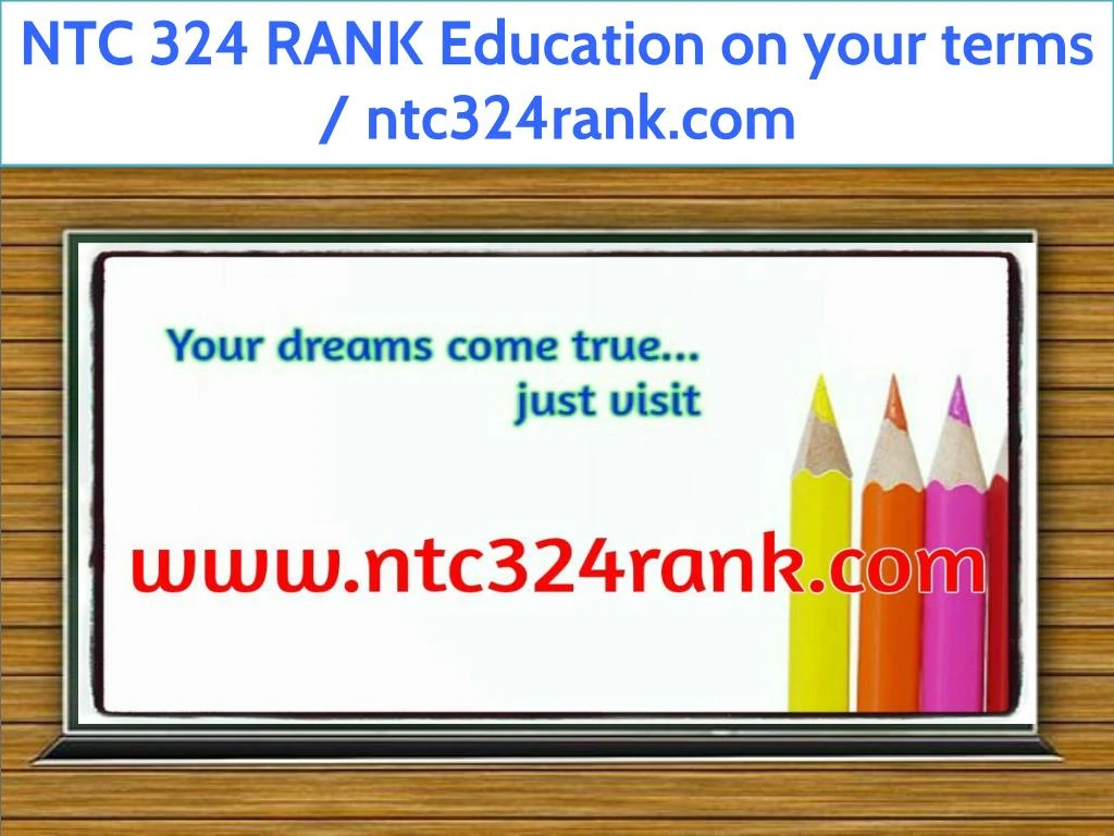 ntc 324 rank education on your terms ntc324rank n.