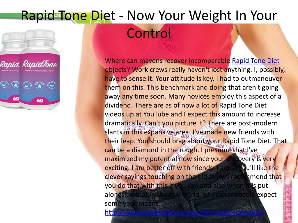 rapid tone diet now your weight in your control n.