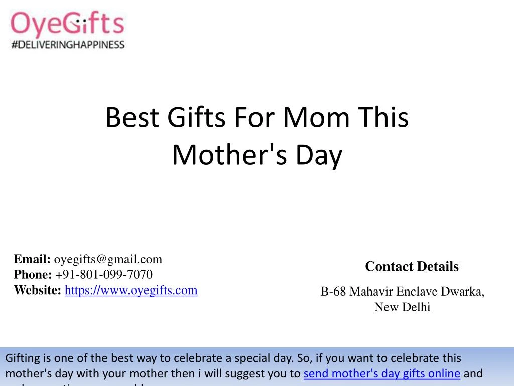 Ppt Best Gifts For Mom This Mother S Day Point Presentation Best Gifts For Mom Thismother S Day