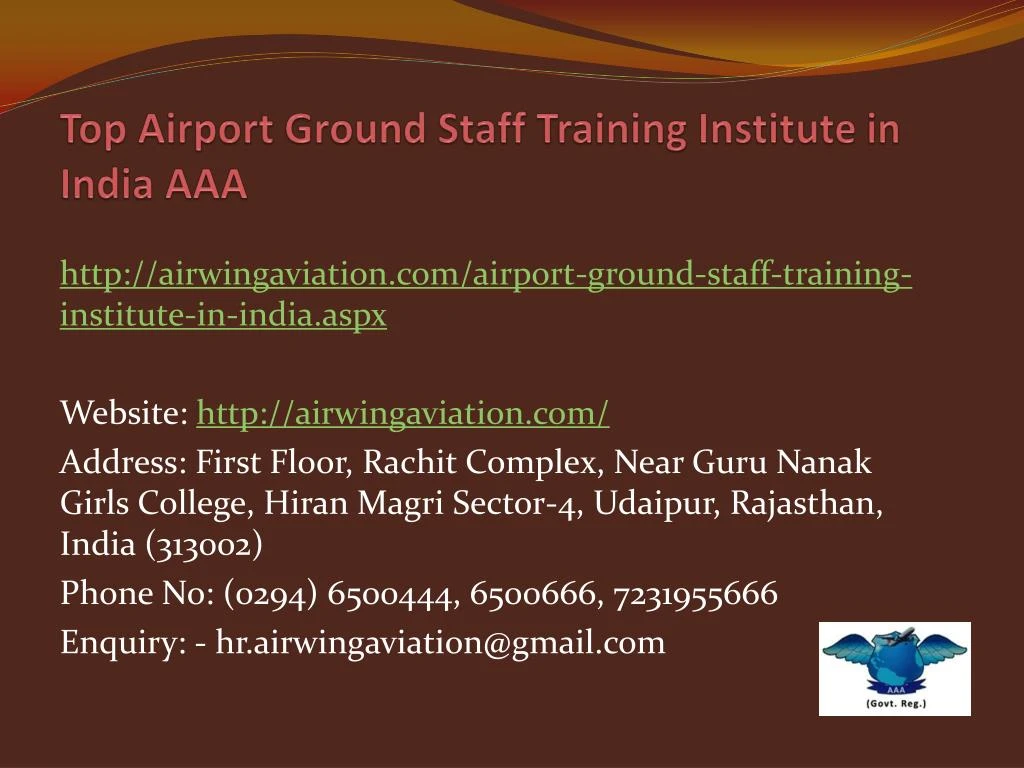top airport ground staff training institute in india aaa n.