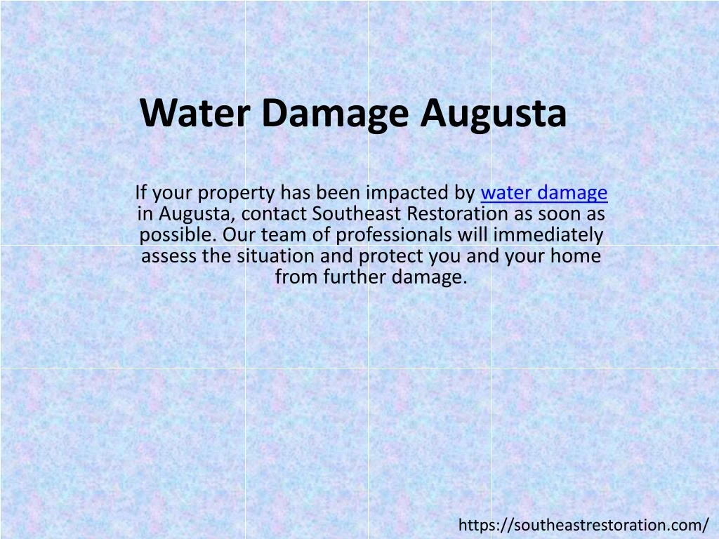 water damage augusta n.