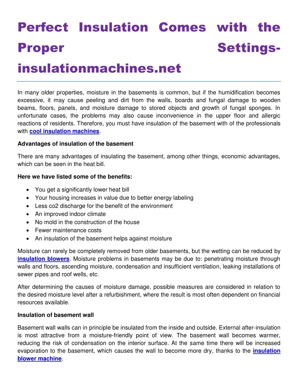 Ppt - Perfect Insulation Comes With The Proper Settings 