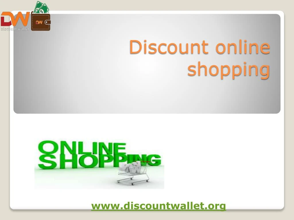 PPT Discount online shopping Discount wallet PowerPoint Presentation