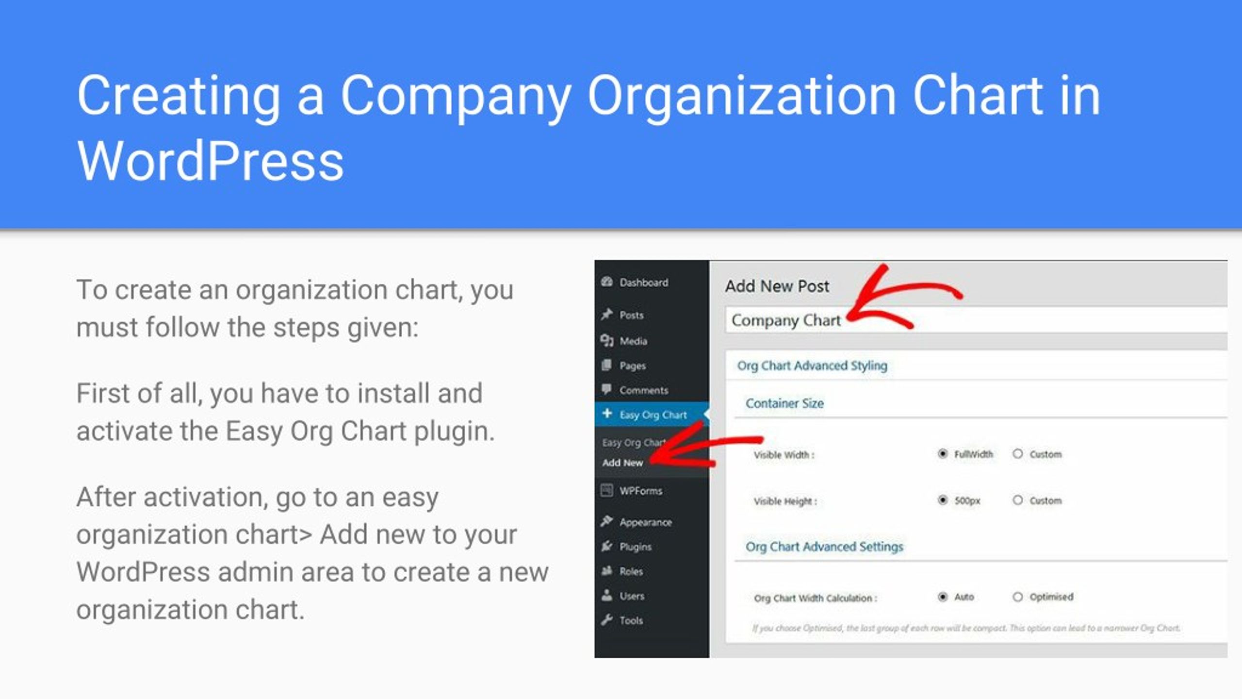 Wordpress Organization Chart