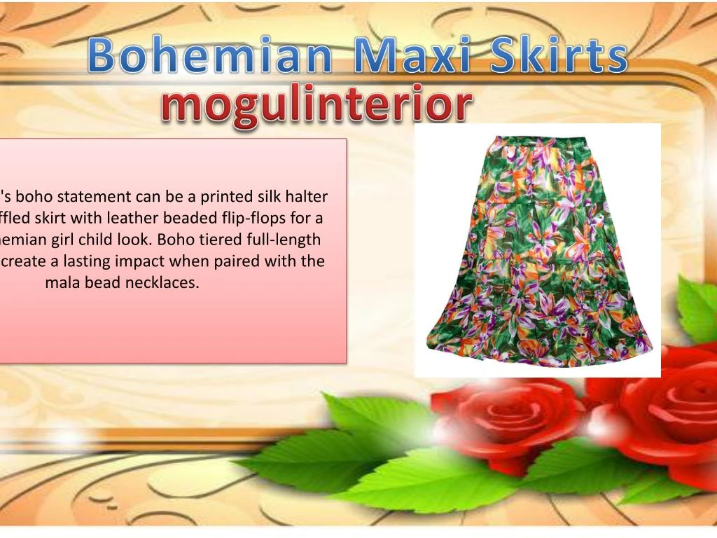 bohemian maxi skirts n.