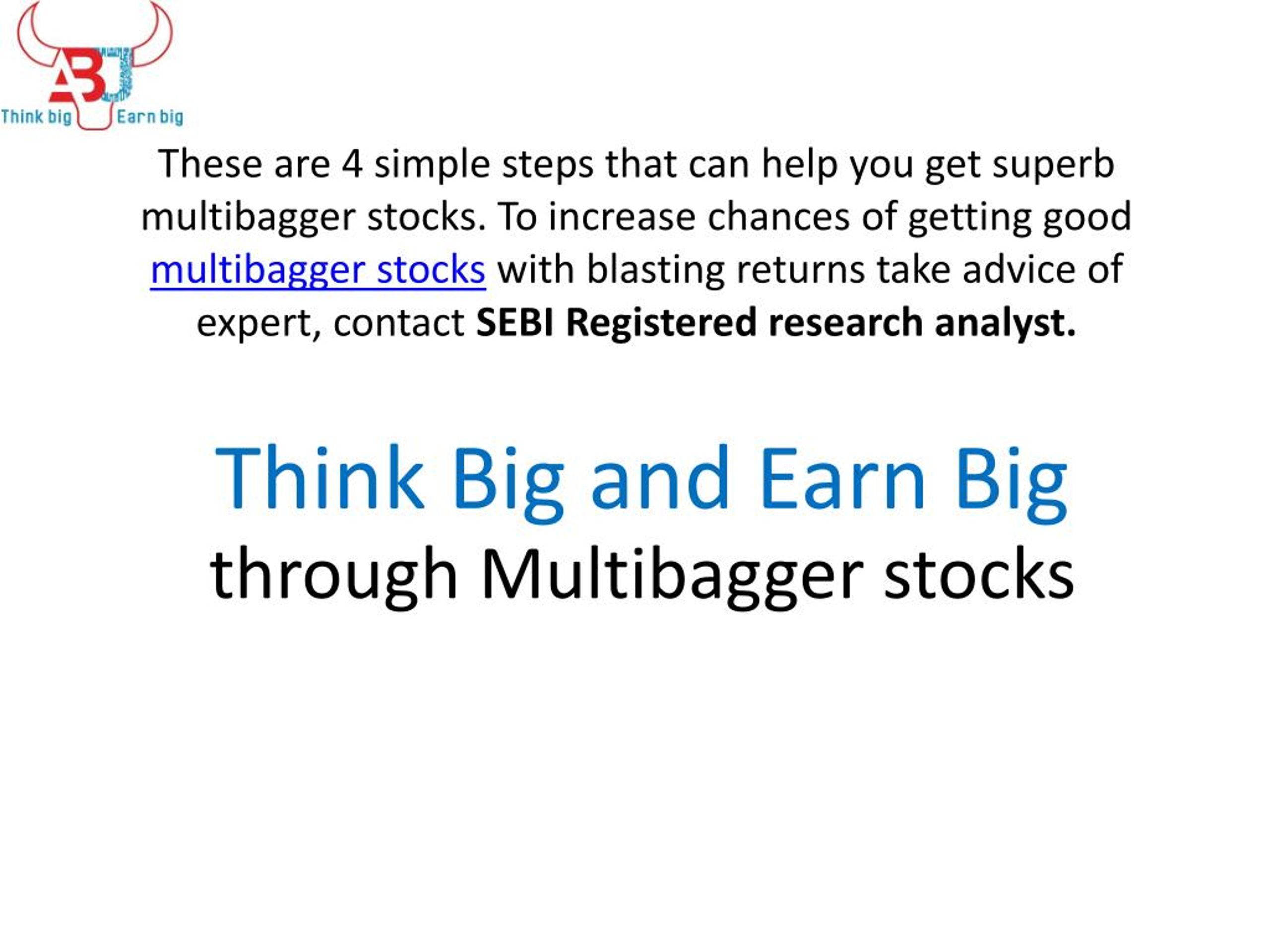 Ppt Easy Method To Identify Multibagger Stocks Powerpoint Presentation Id7863362 0923