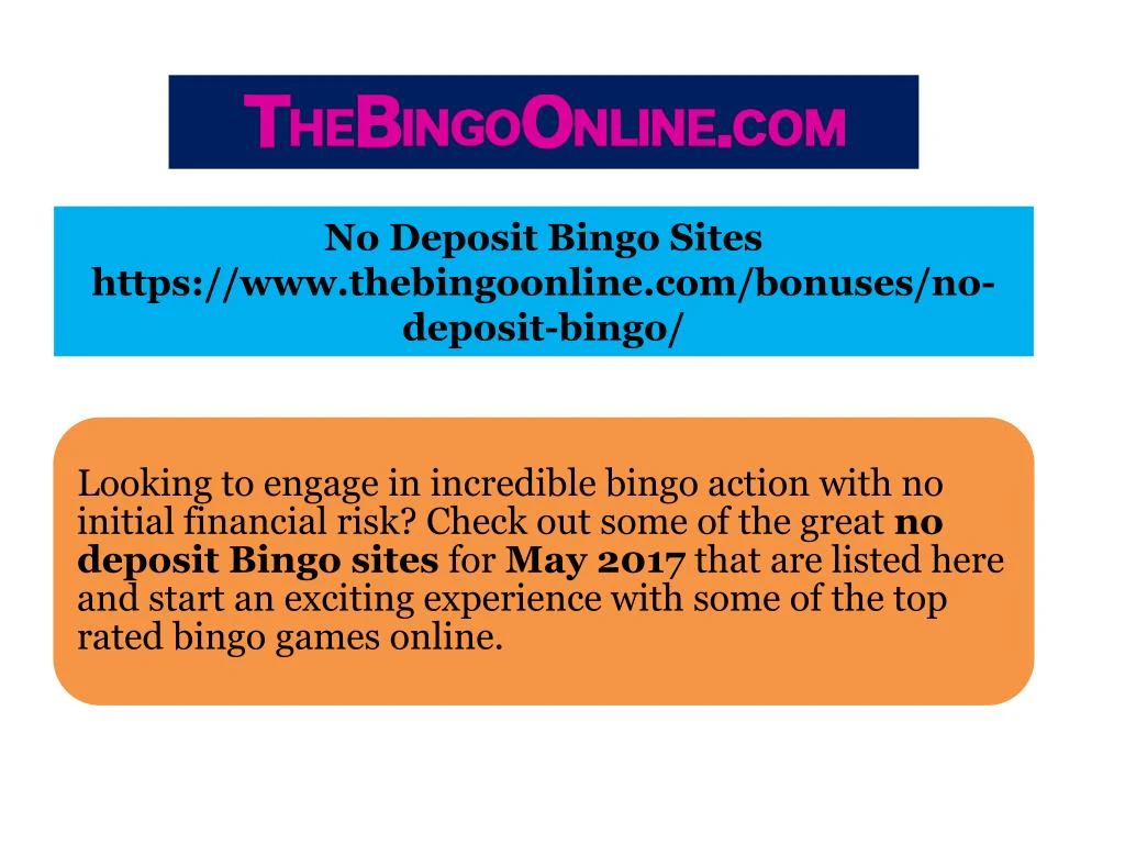 no deposit bingo sites https www thebingoonline com bonuses no deposit bingo n.