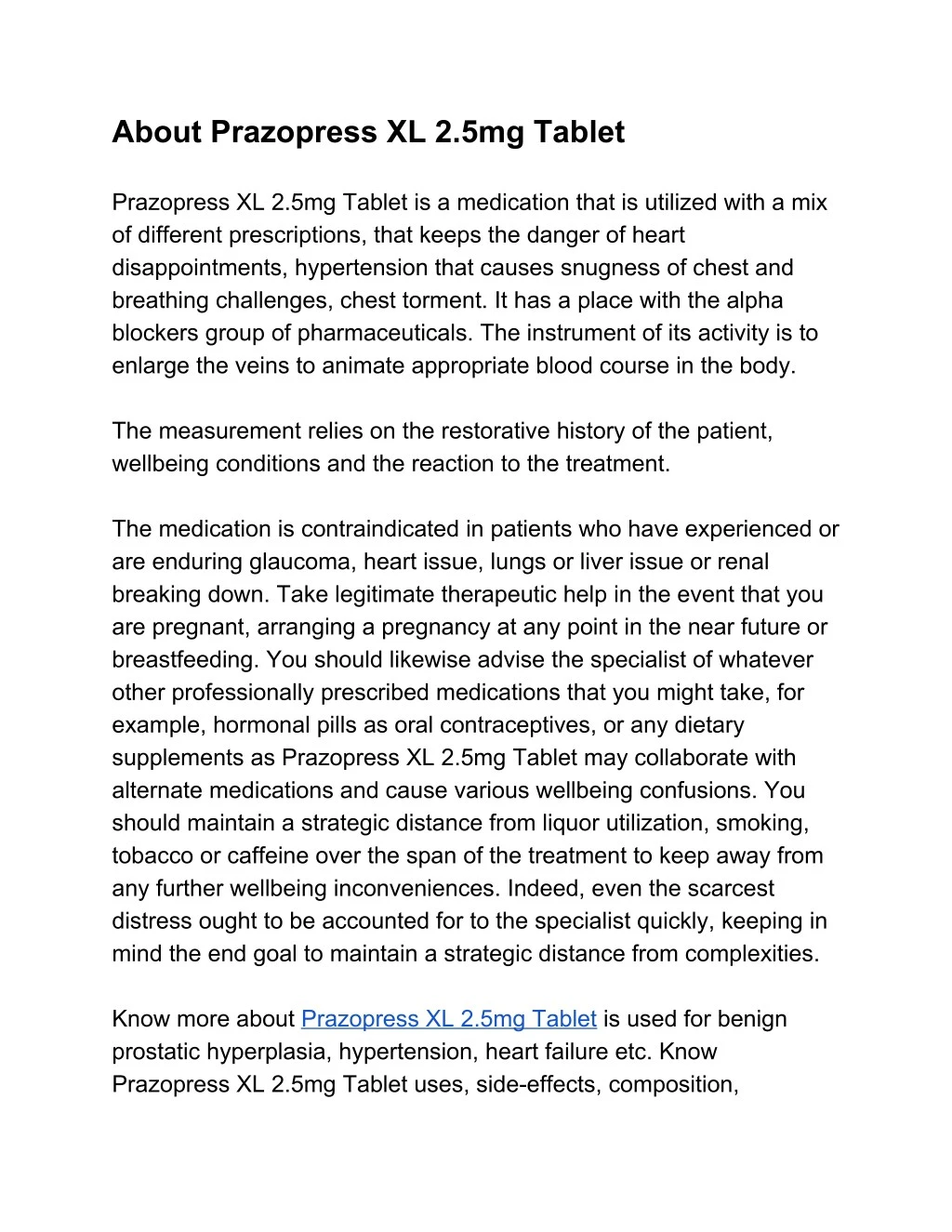 Prazopress xl 5 doses