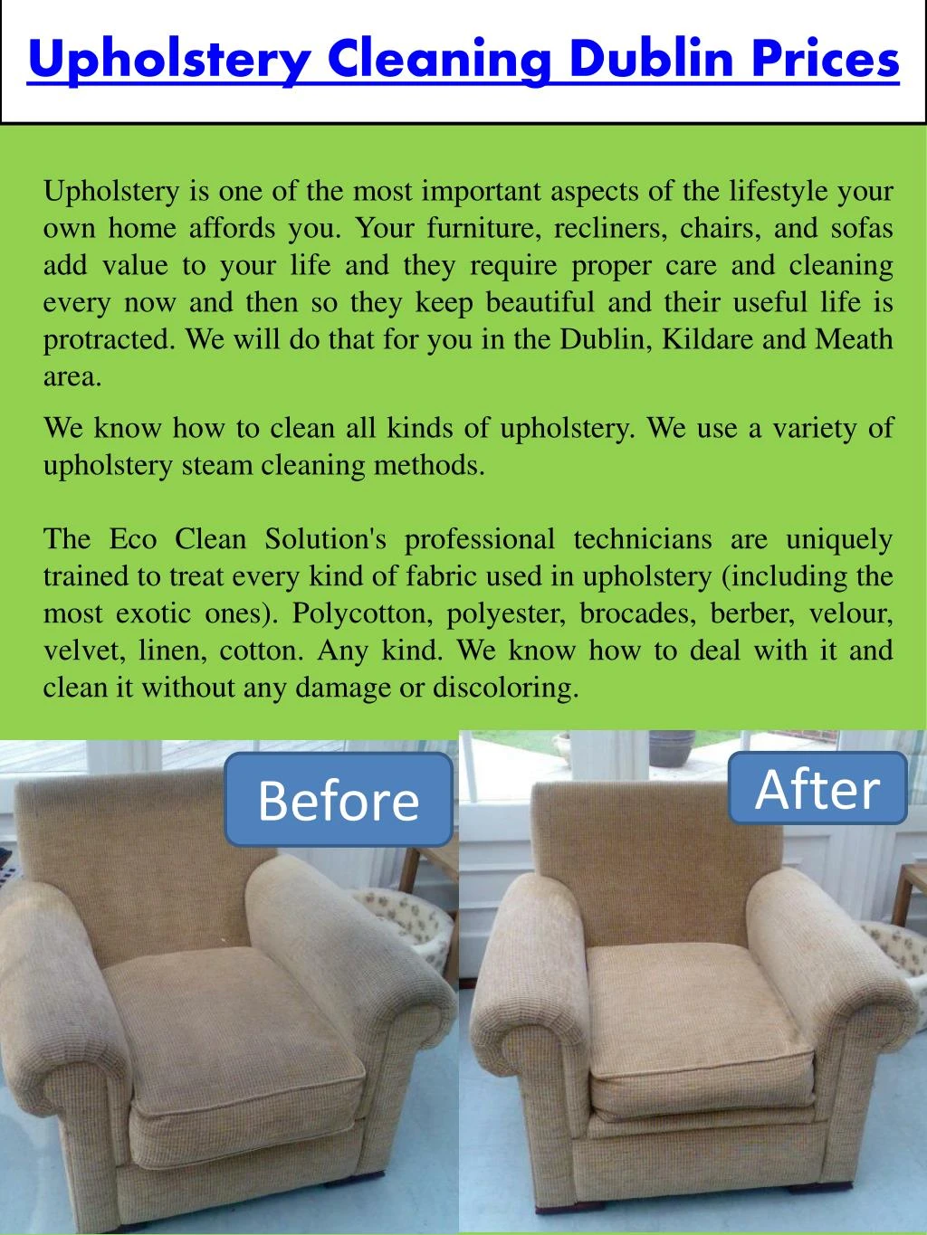 PPT Upholstery Cleaning Dublin Prices PowerPoint Presentation, free