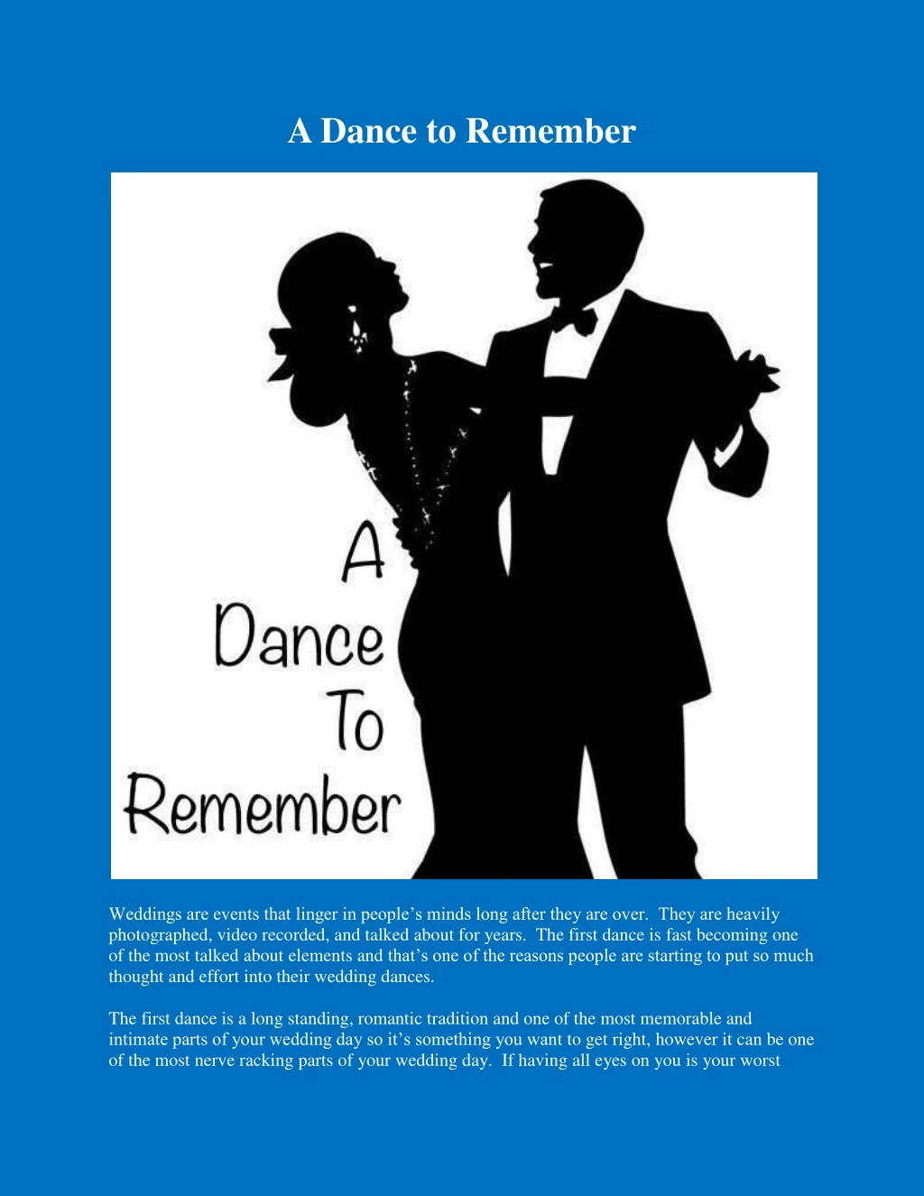 PPT - A Dance to Remember PowerPoint Presentation, free download - ID ...