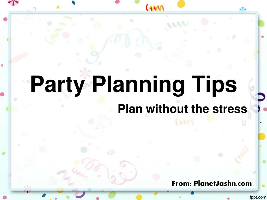 party planning presentation