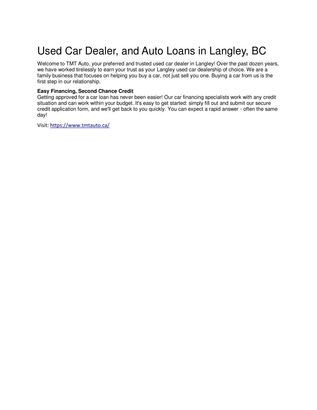 used car dealer and auto loans in langley bc n.