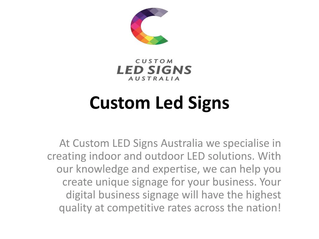 custom led signs n.