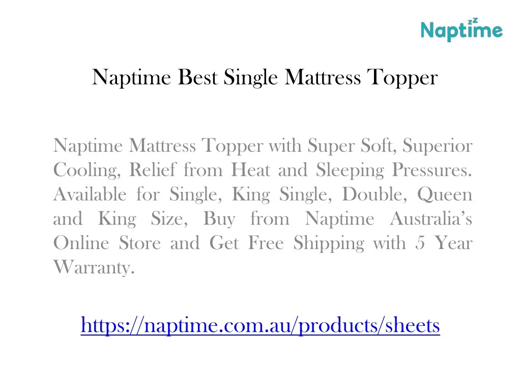 naptime best single mattress topper n.