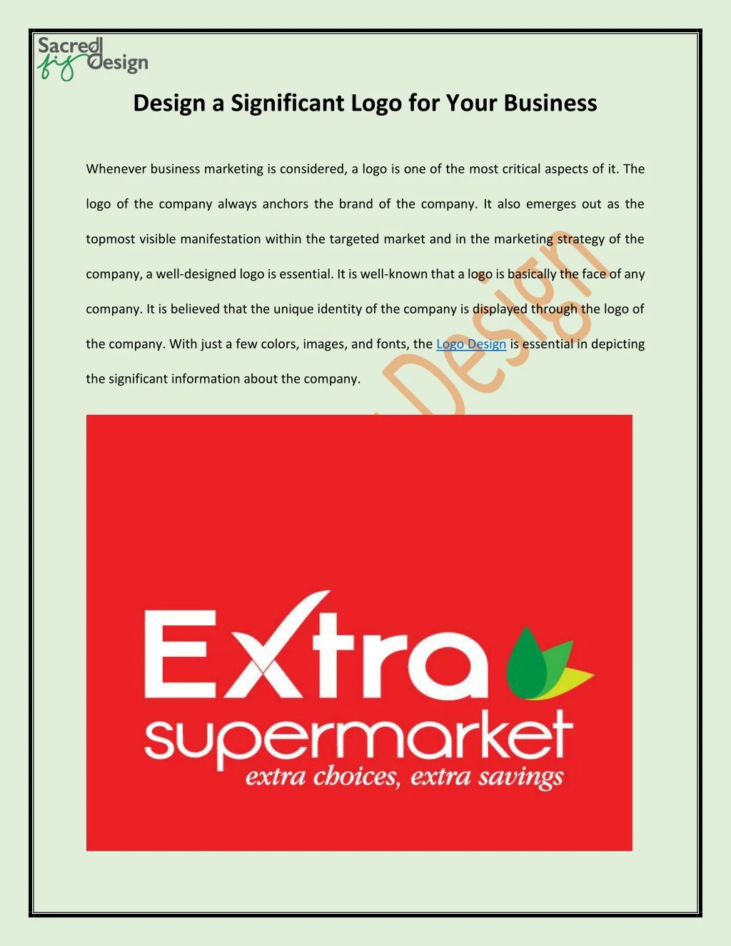 design a significant logo for your business n.