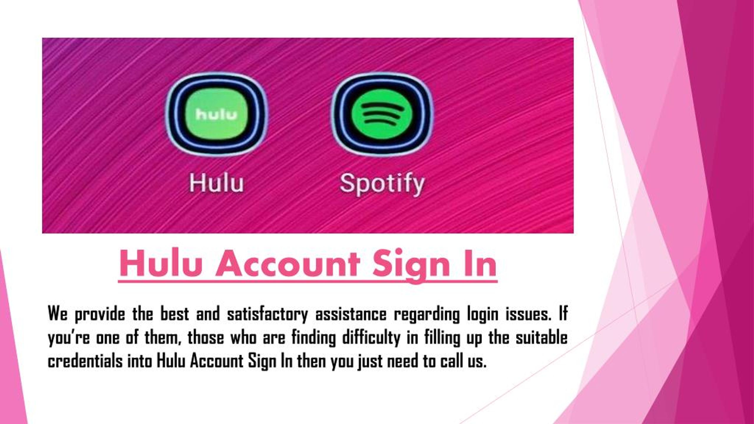log in to hulu with spotify