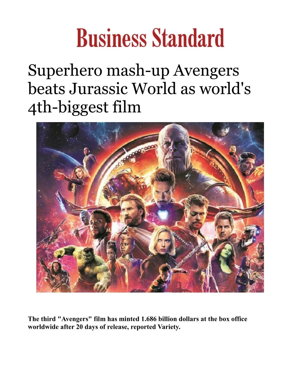 Ppt Superhero Mash Up Avengers Beats Jurassic World As World S